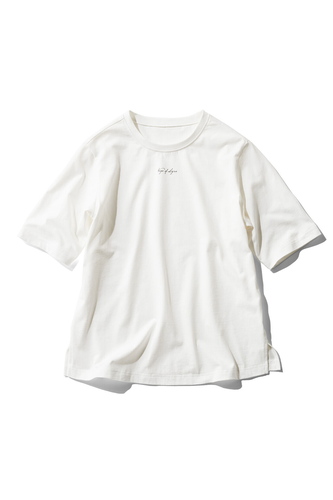 IEDIT［イディット］|IEDIT[イディット]　接触冷感機能付き スタメン上品ロゴTシャツの会|オフホワイト Vega of Lyra（こと座のベガ）