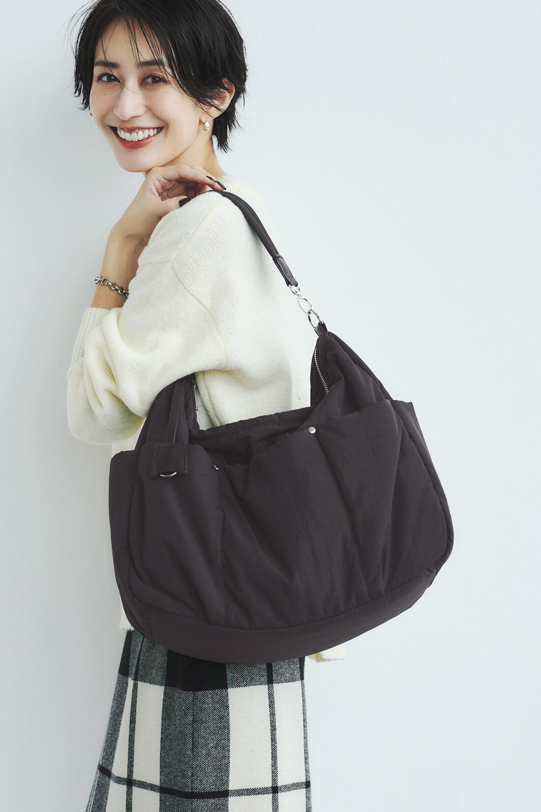 IEDIT|IEDIT[イディット]　ウェブマガジン mi-molletコラボ 365日持ちたい！ A4サイズがしっかり入るエブリデイマイフィットバッグ〈ブラック〉