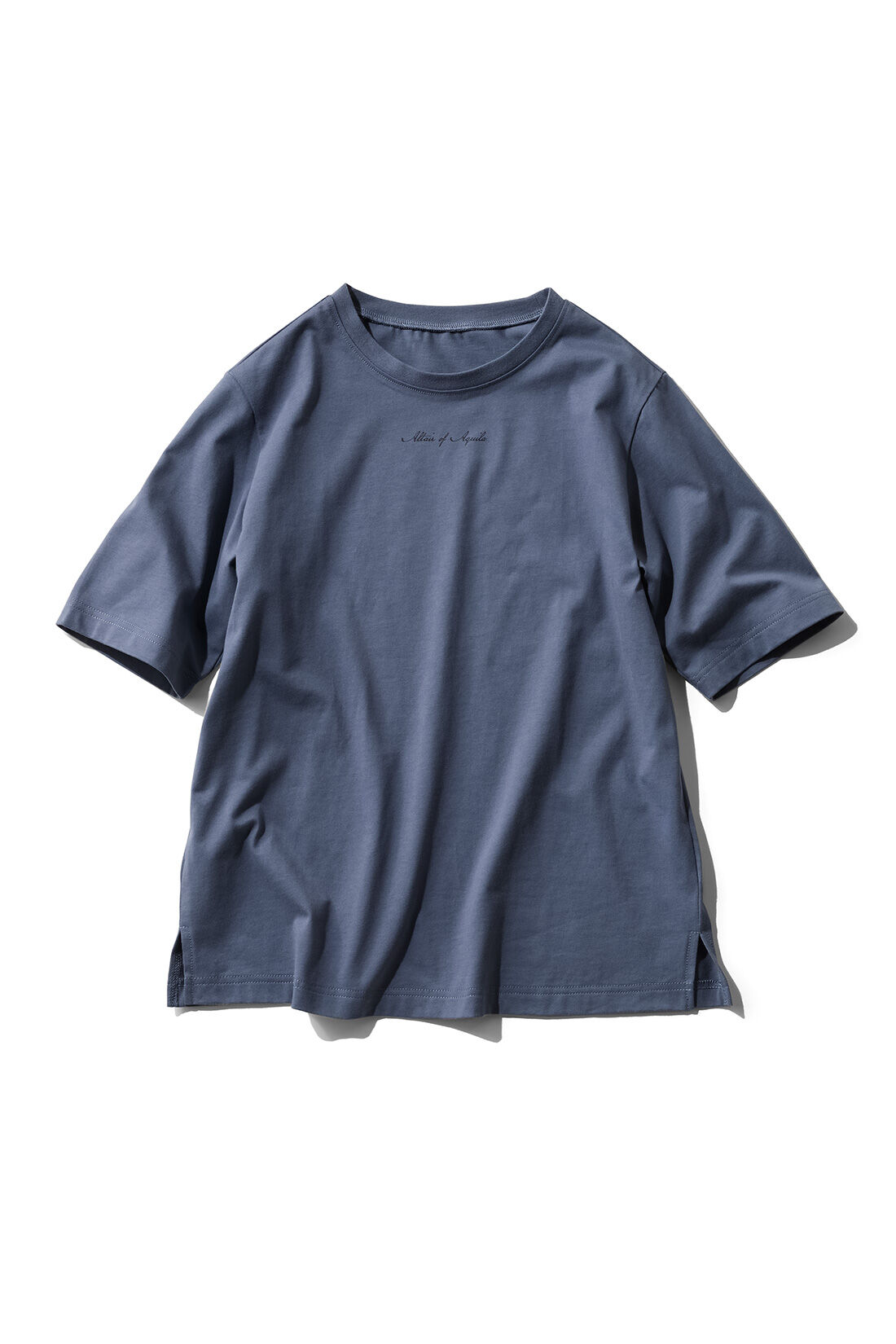IEDIT|IEDIT[イディット]　接触冷感機能付き スタメン上品ロゴTシャツの会|ネイビー Altair of Aquila（わし座のアルタイル）