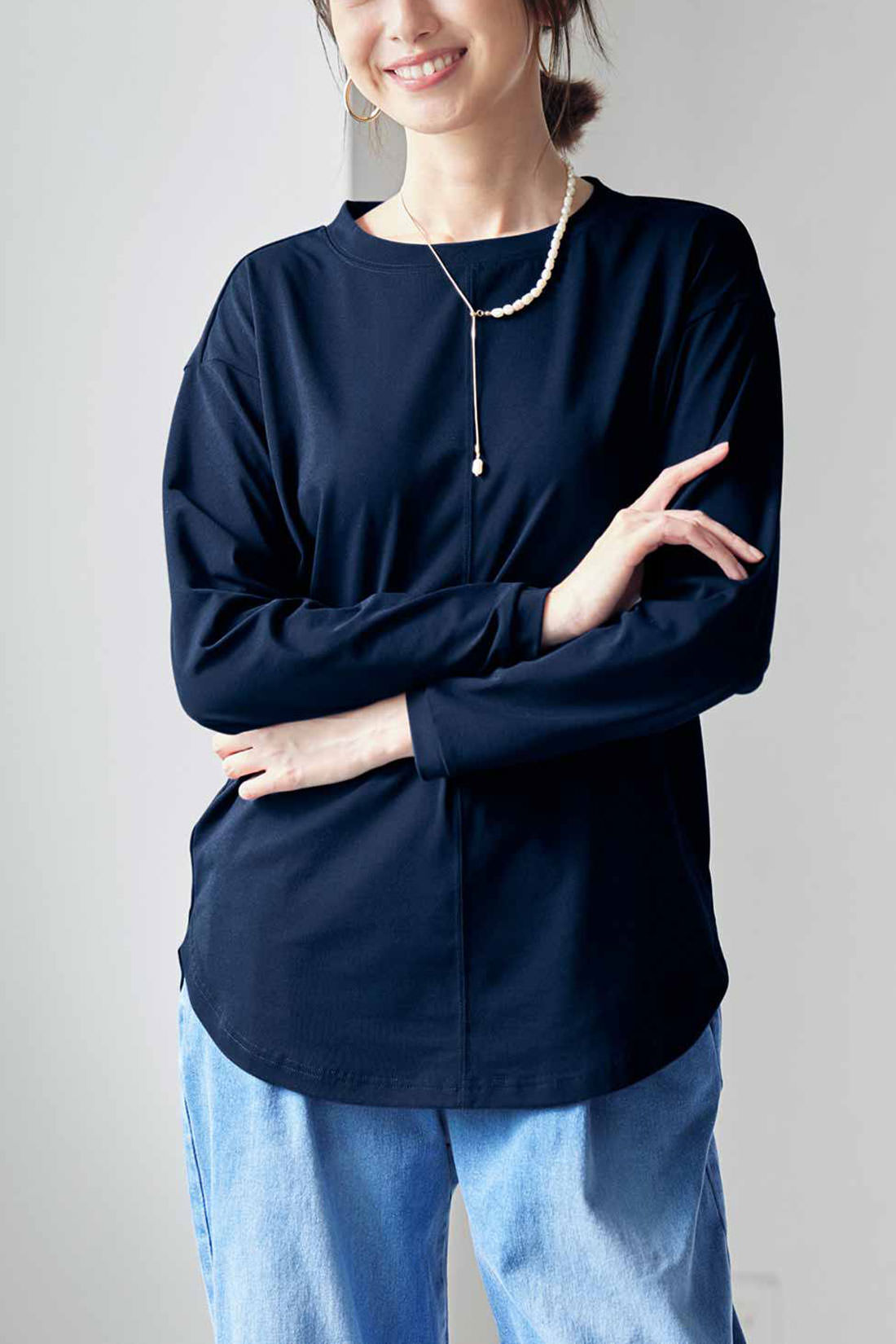 IEDIT|IEDIT[イディット]　大人にふさわしい日本製 ていねいに仕立てた クワトロセブンTMカットソートップス