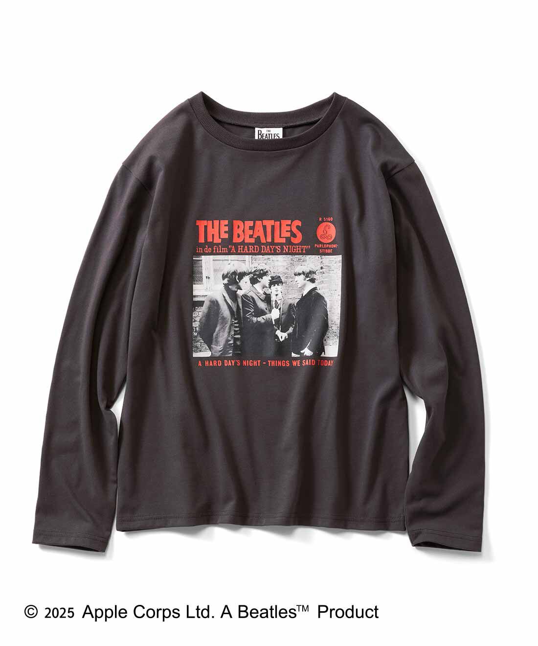IEDIT|IEDIT[イディット]　THE BEATLES ロングスリーブプリントTシャツ|ダークグレー