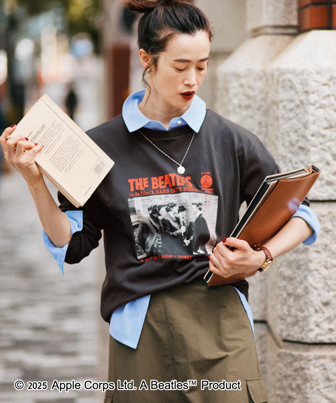 IEDIT|IEDIT[イディット]　THE BEATLES ロングスリーブプリントTシャツ