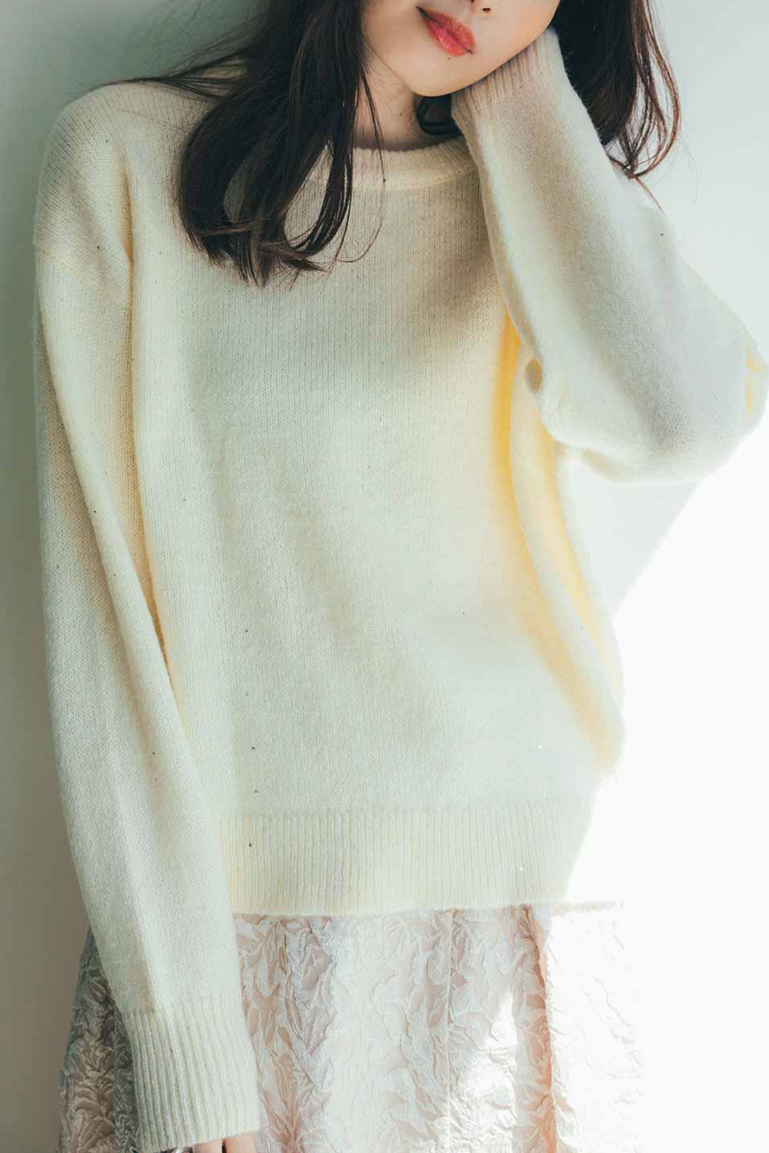 IEDIT|IEDIT[イディット]　イルミネーションみたいなきらきらスパンコールニット