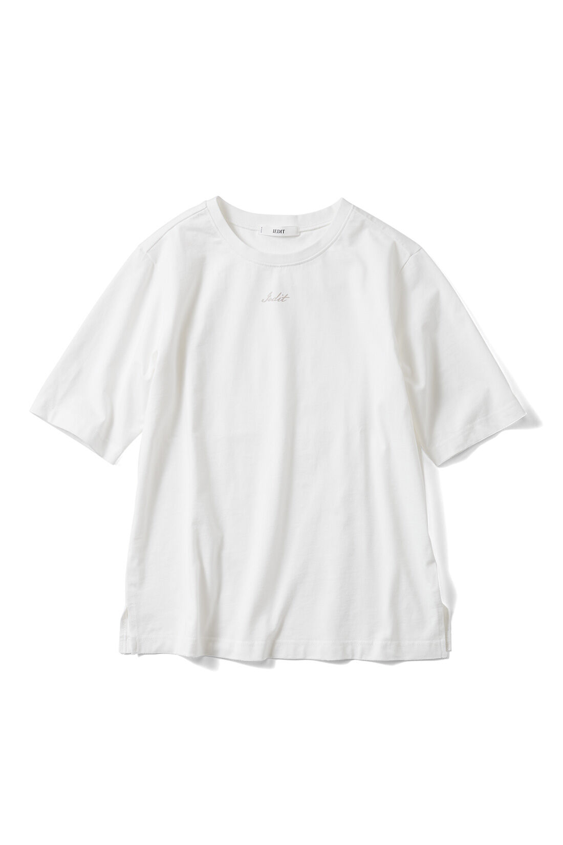IEDIT|Her smile プロジェクト IEDIT[イディット]　接触冷感素材がうれしい ワンポイントIEDITロゴTシャツの会|ホワイト