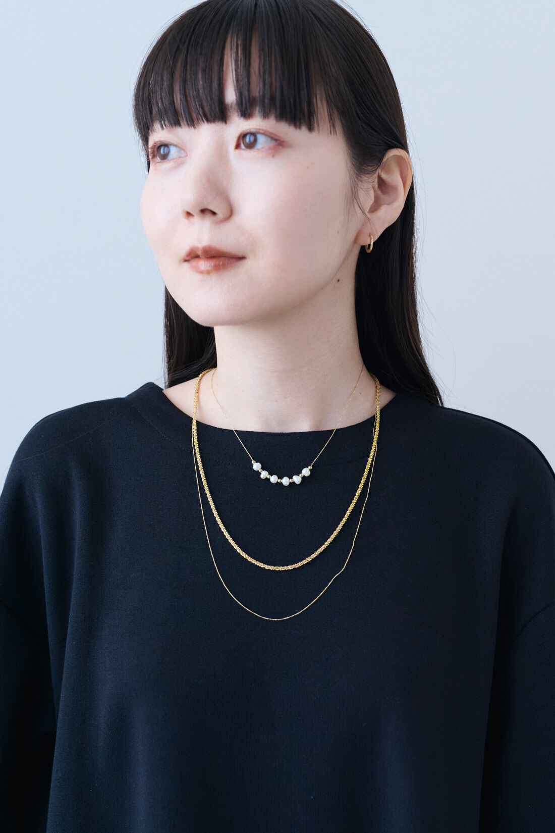 IEDIT［イディット］|IEDIT[イディット] SELECT　トリプルレイヤードネックレス　410444|ゴールド