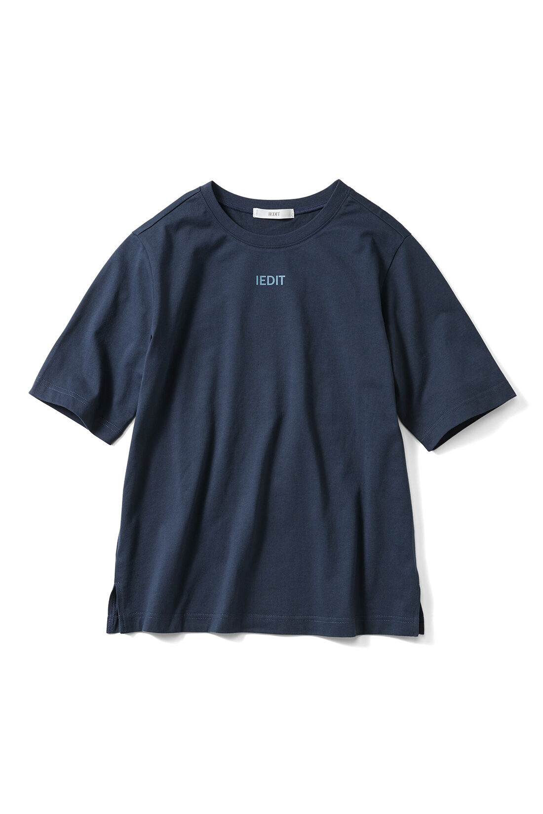 IEDIT|Her smile プロジェクト IEDIT[イディット]　接触冷感素材がうれしい ワンポイントIEDITロゴTシャツの会|ネイビー