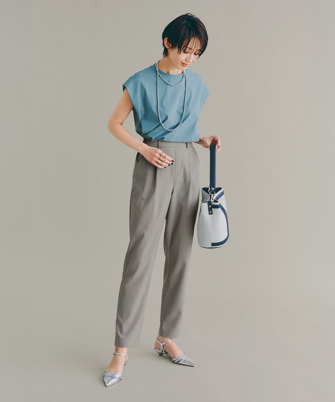 IEDIT|IEDIT[イディット]　接触冷感・吸汗速乾・UVカット スーさらエアノビ涼やか テーパードパンツ【まとめ買いキャンペーン】