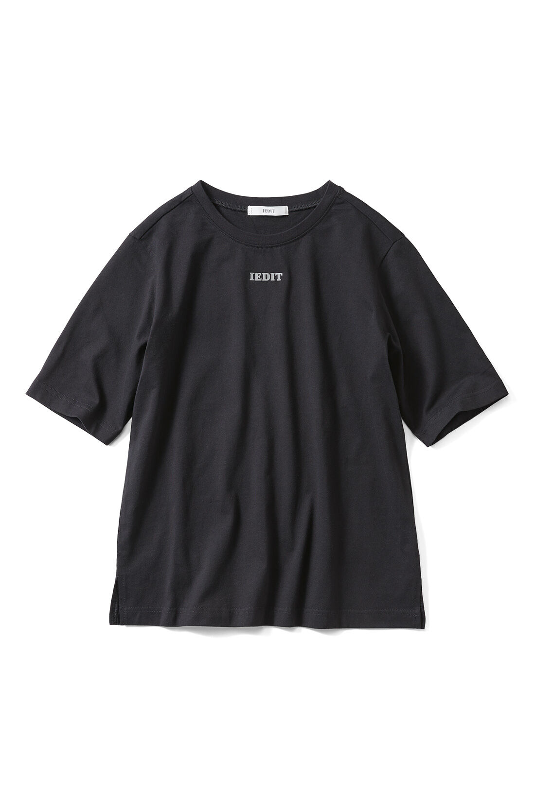 IEDIT|Her smile プロジェクト IEDIT[イディット]　接触冷感素材がうれしい ワンポイントIEDITロゴTシャツの会|ブラック