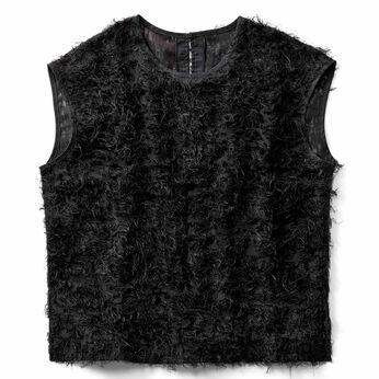 IEDIT | シアーシャギーベスト〈ピュアブラック〉ＩＥ