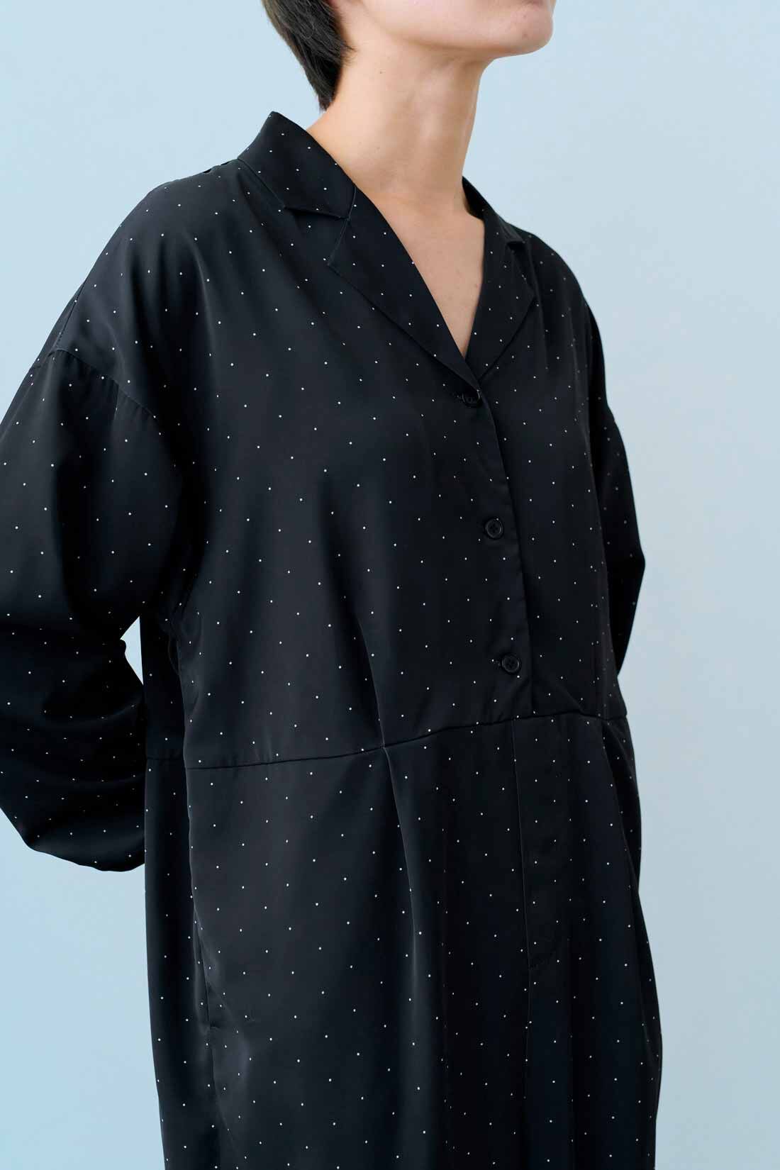 IEDIT|IEDIT[イディット]　福田麻琴さんコラボ ドットオールインワン〈ブラック〉