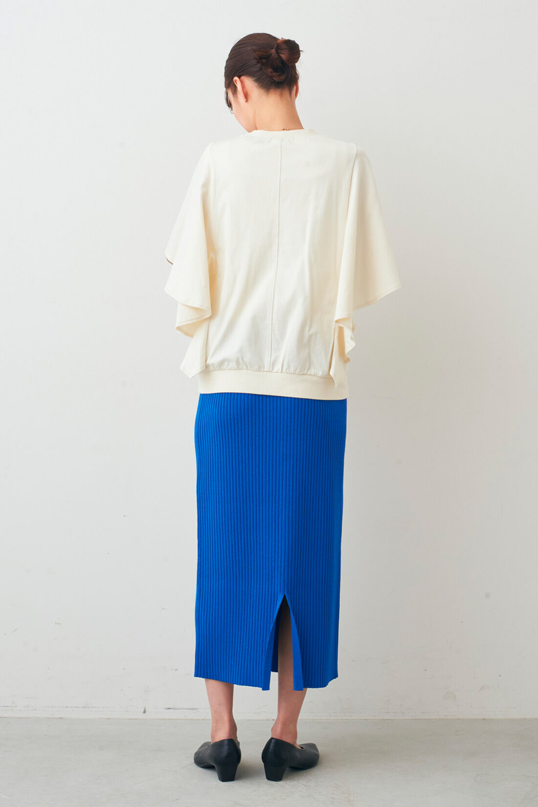 IEDIT|IEDIT[イディット]　接触冷感・吸汗速乾・抗菌防臭！ Ohcool（R）Ⅱplus素材のフリルトップスの会|モデル身長：164cm　着用サイズ：M