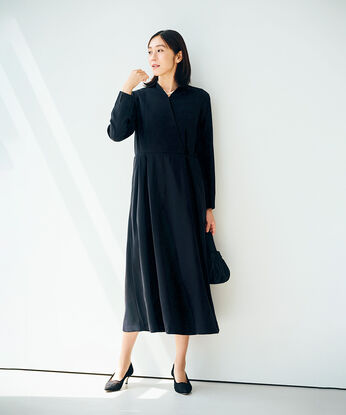 IEDIT | 黒原着カシュクールワンピ〈ブラック〉ＩＥ