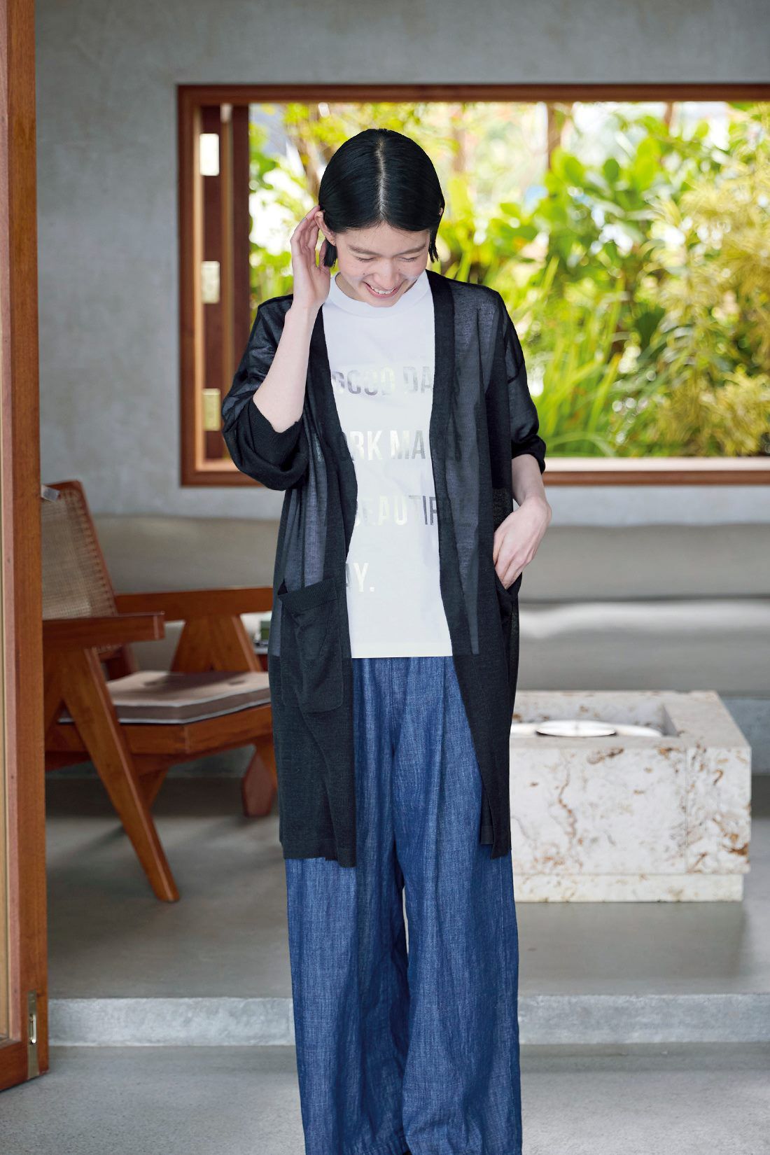 Sunny clouds|サニークラウズ　ビューティフルデイTシャツの会〈レディース〉|身長162cm/トップスMサイズ/ボトムスMサイズ