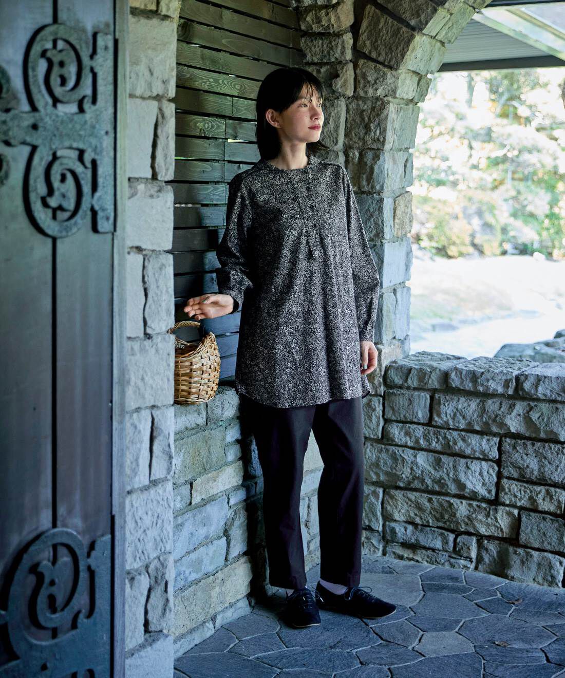 Sunny clouds|サニークラウズ　ゆるすぎ起毛チノンス〈レディース〉黒