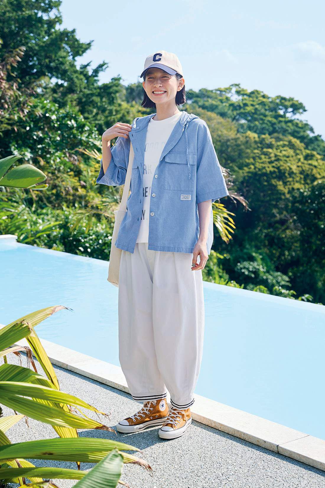 Sunny clouds|サニークラウズ　ビューティフルデイTシャツの会〈レディース〉|身長162cm/トップスMサイズ/ボトムスMサイズ