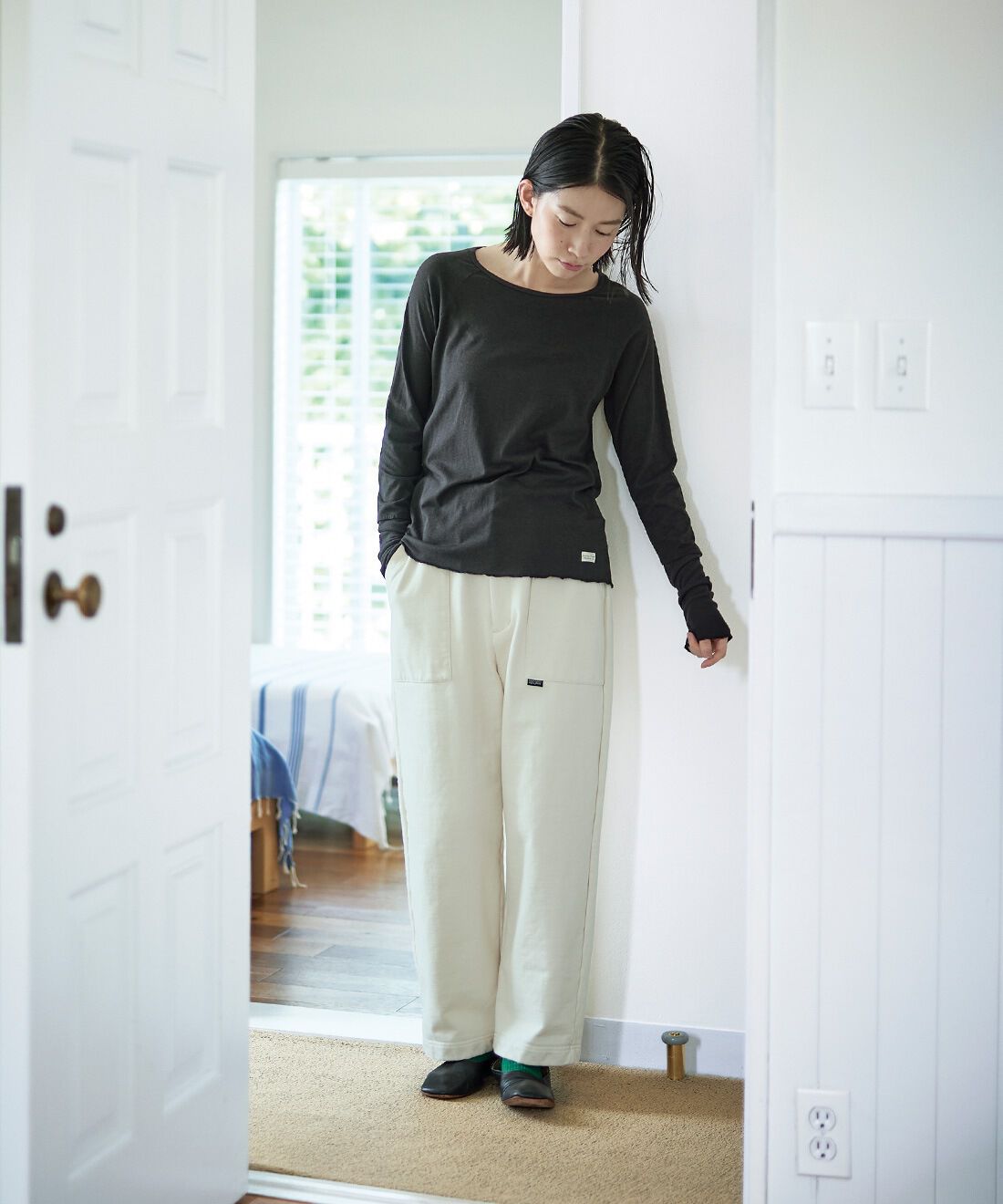 Sunny clouds|サニークラウズしっかり者裏毛パンツ〈レディース〉のコーディネート