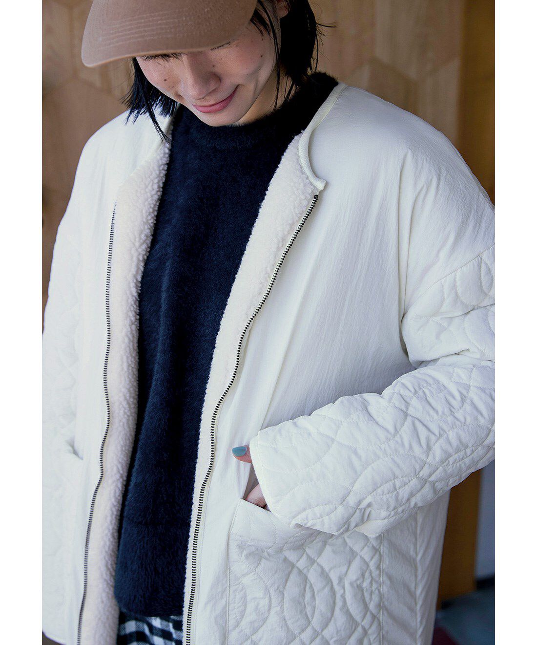 Sunny clouds［サニークラウズ］|サニークラウズ　ボアとキルトのリバーシブルコート＜レディース＞