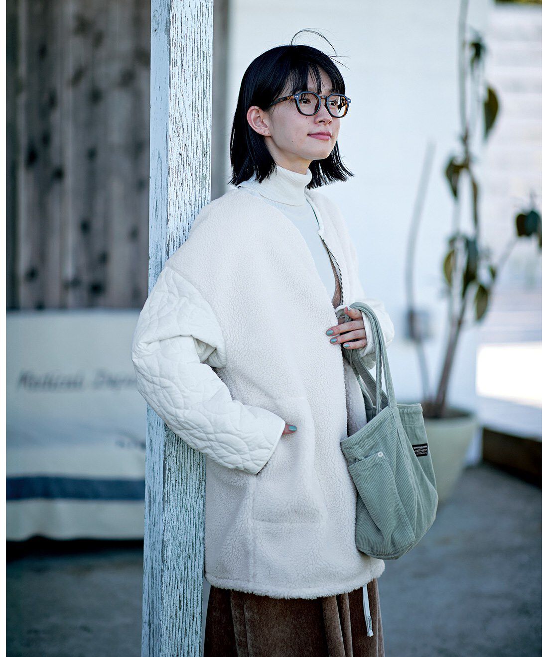 Sunny clouds|【いっしょ買いキャンペーン】サニークラウズ　ミントグリーンなコール天バッグ