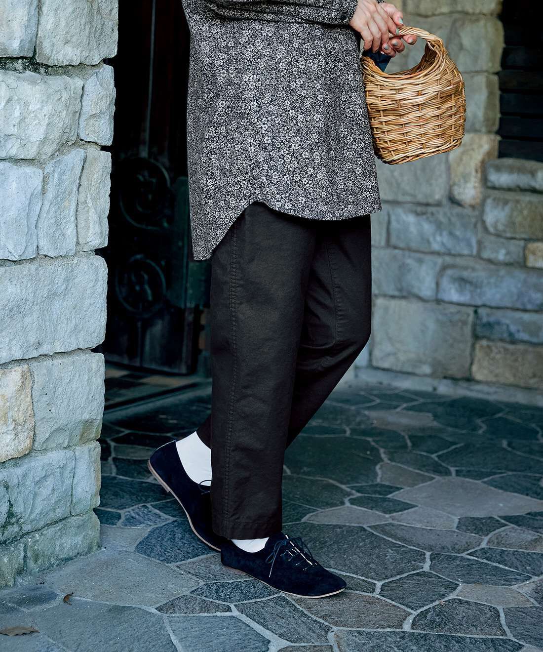 Sunny clouds|サニークラウズ　ゆるすぎ起毛チノンス〈レディース〉黒