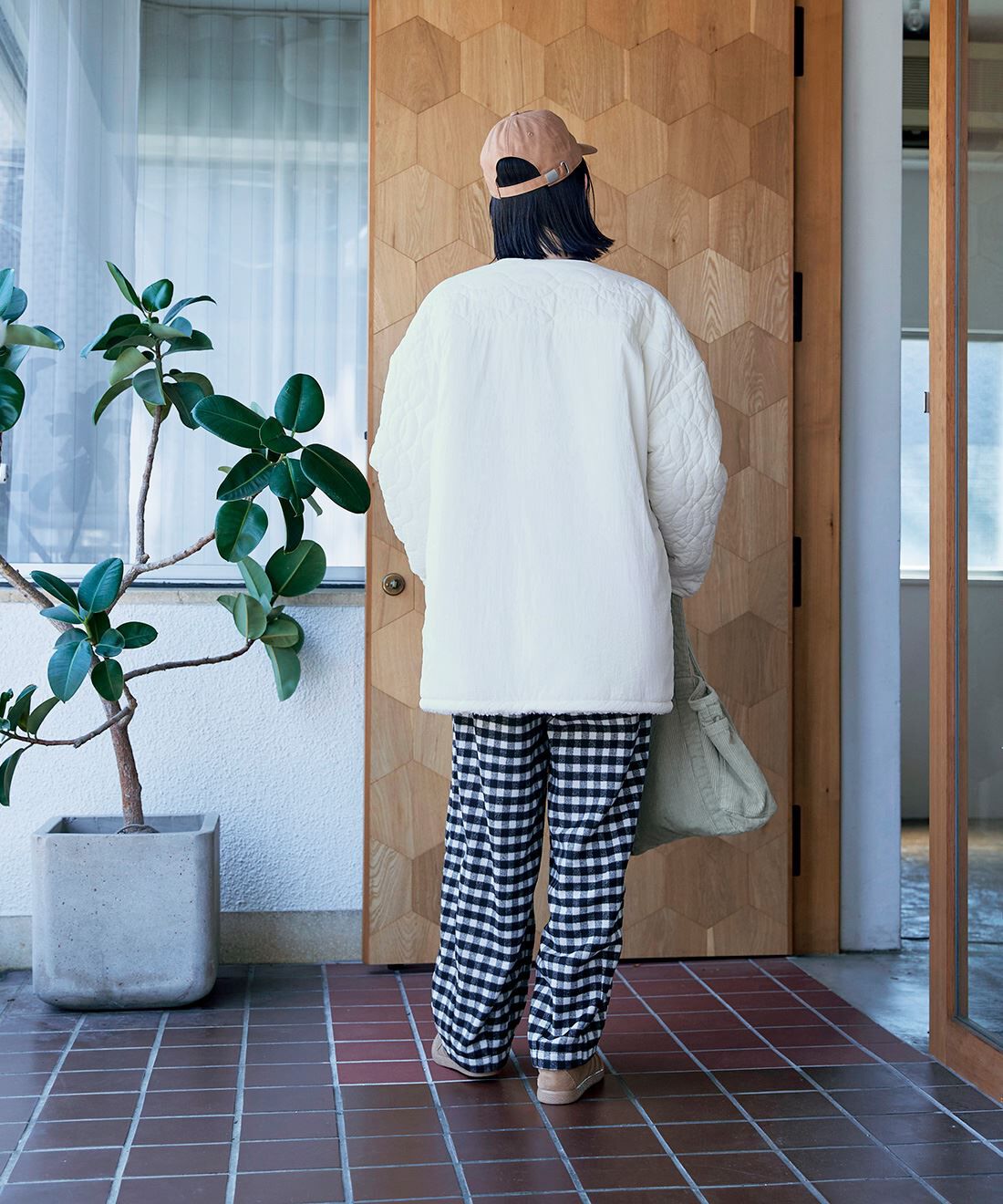 Sunny clouds|サニークラウズ　ブランケットで作ったギンガムパンツ〈レディース〉