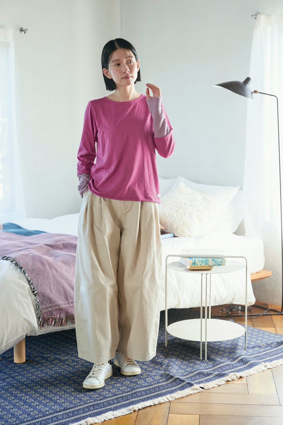 Sunny clouds|【初回お試しキャンペーン】サニークラウズ 肌になじむTシャツの会〈レディース〉|身長162cm/トップスMサイズ/ボトムスMサイズ