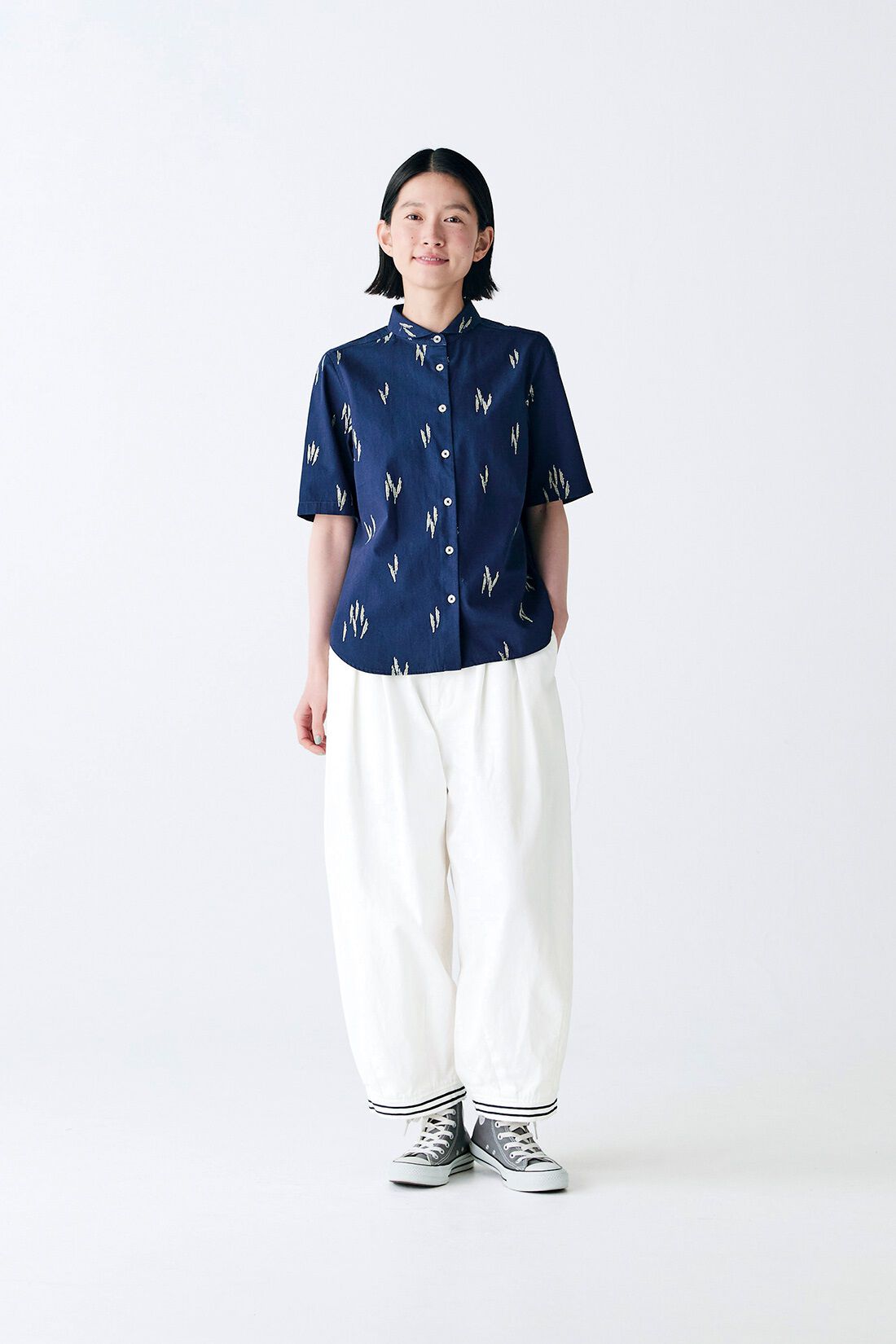 Sunny clouds|サニークラウズ　マリンな白パン〈レディース〉|身長162cm/トップスMサイズ/ボトムスMサイズ