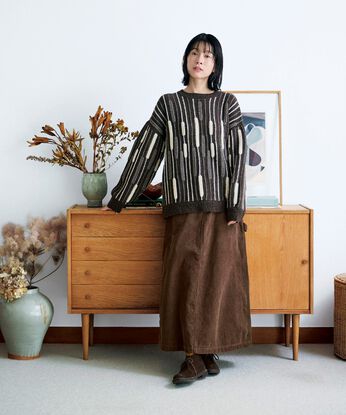 Sunny clouds［サニークラウズ］ | サニークラウズキャンバ天スカート〈レディース〉茶