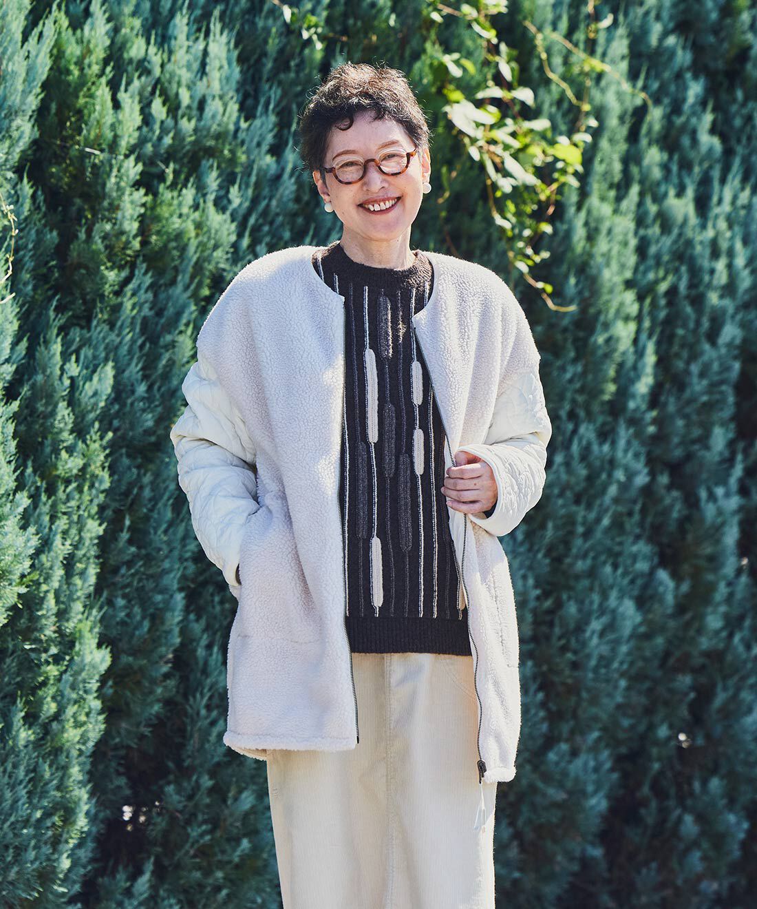 Sunny clouds［サニークラウズ］|サニークラウズ　ボアとキルトのリバーシブルコート＜レディース＞