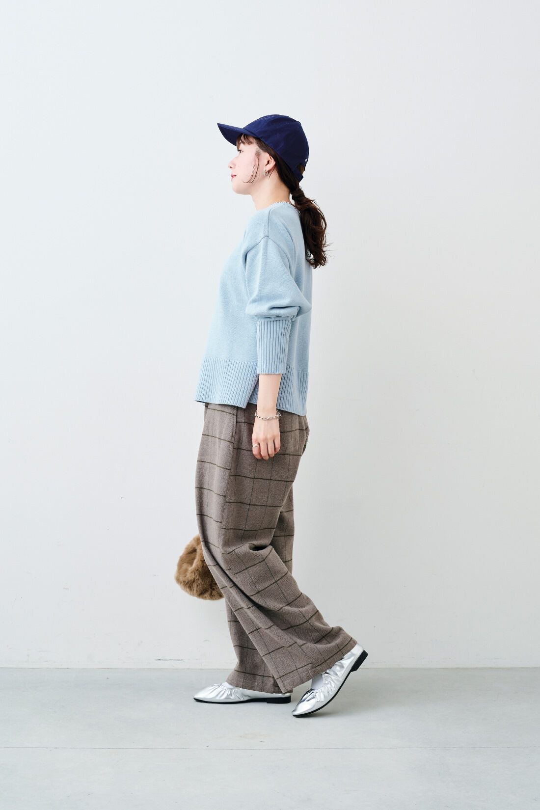 Sunny clouds|サニークラウズ ブランケットで作ったチェックパンツ〈レディース〉