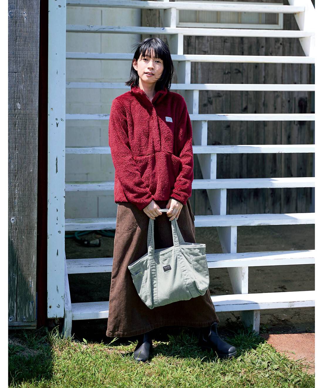 Sunny clouds|サニークラウズ　キャンバス天スカート〈レディース〉茶