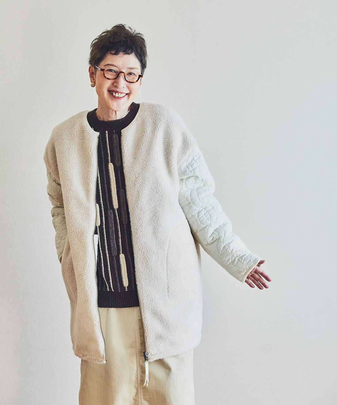 Sunny clouds［サニークラウズ］|サニークラウズ　ボアとキルトのリバーシブルコート＜レディース＞