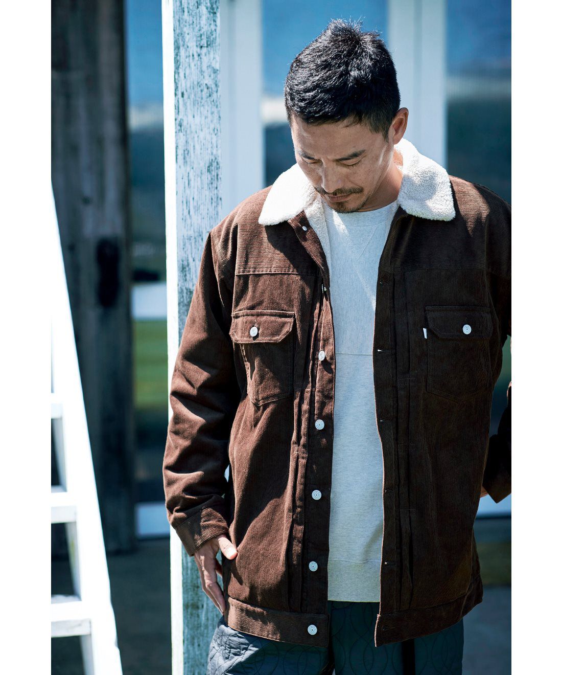 Sunny clouds|サニークラウズ　裏ボアコール天ジャンコート〈メンズ〉