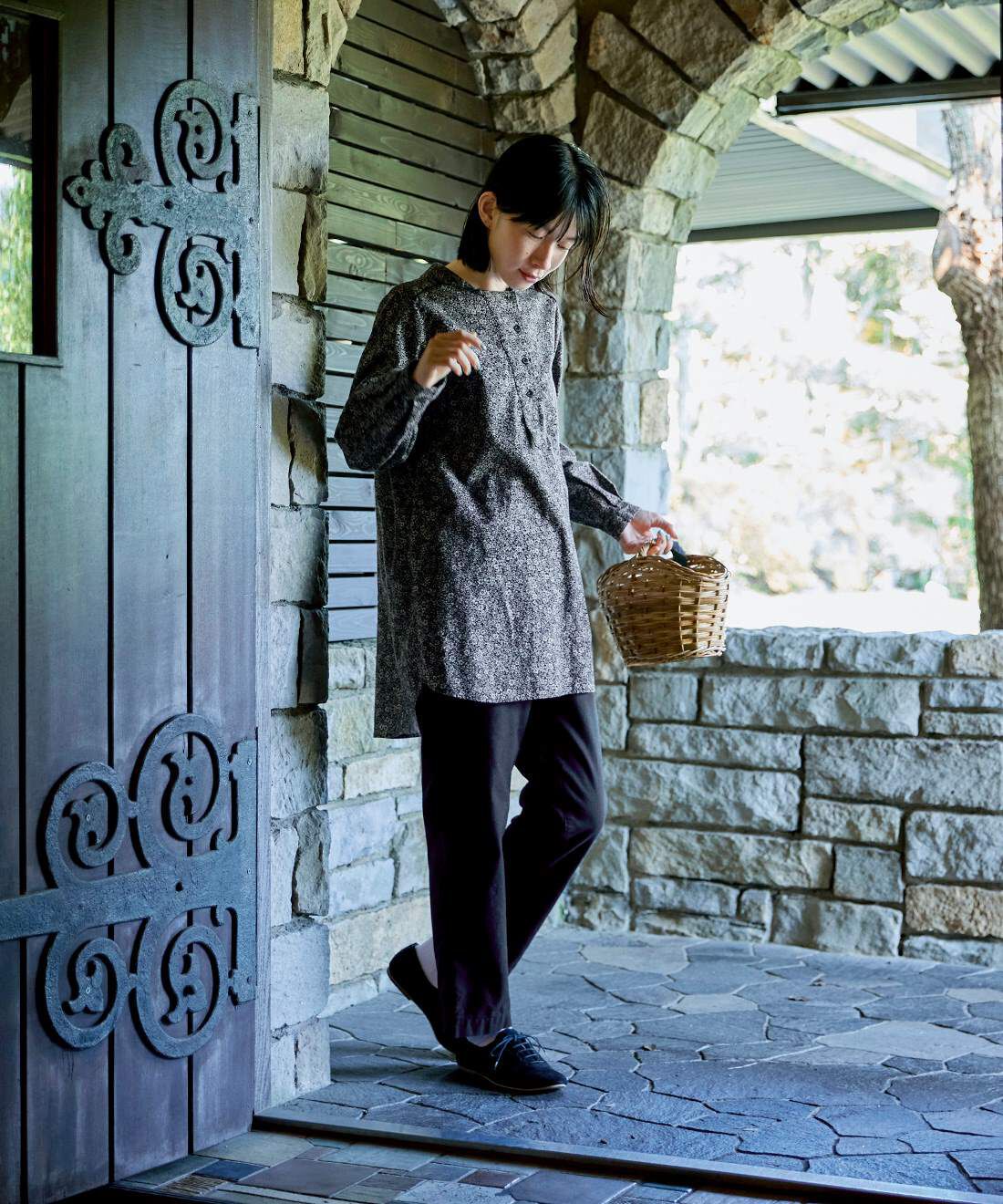 Sunny clouds|サニークラウズ　ゆるすぎ起毛チノンス〈レディース〉黒