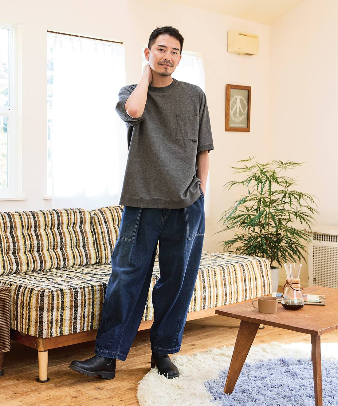 Sunny clouds|サニークラウズミニ裏毛で作ったＴシャツ〈メンズ〉のコーディネート