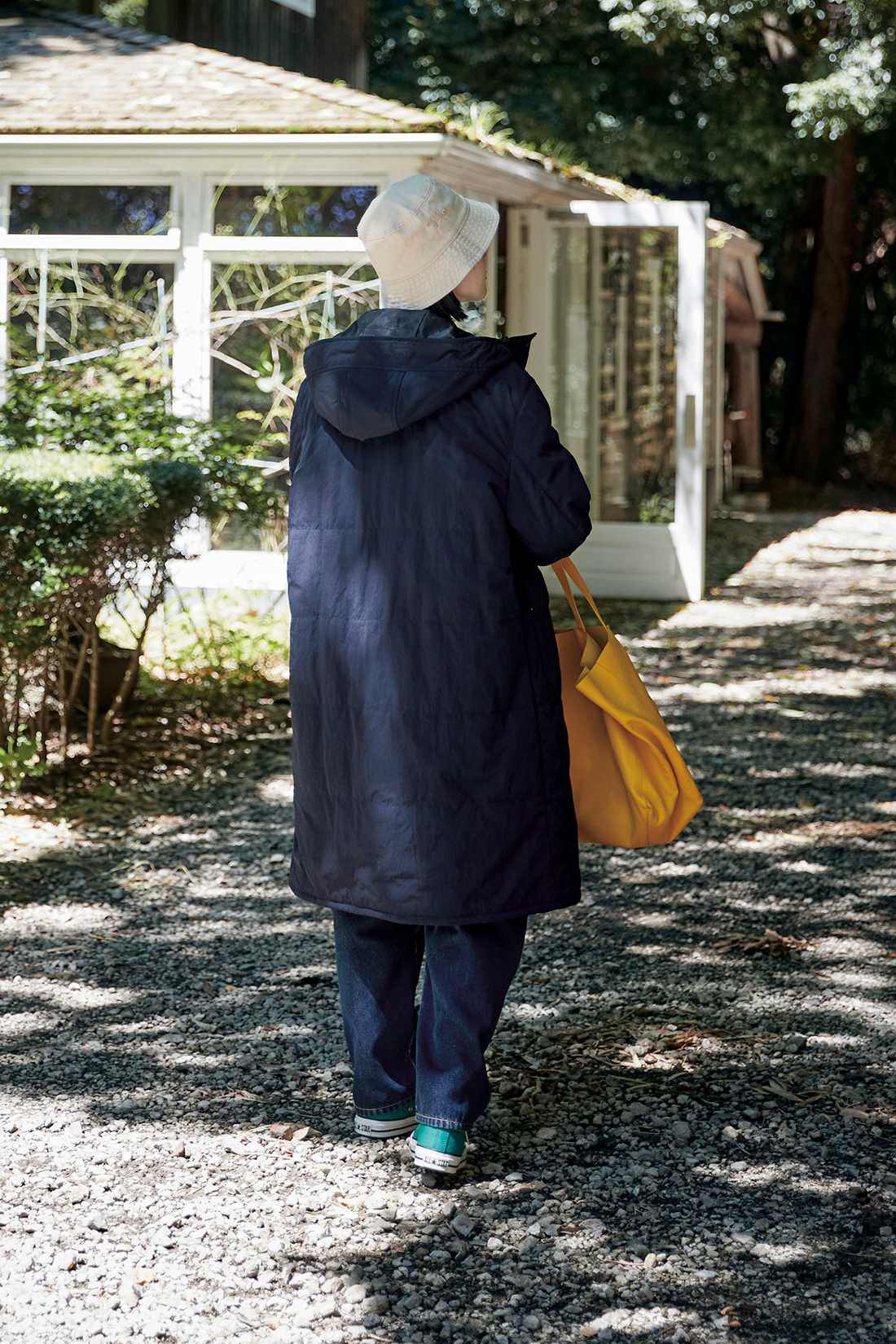 Sunny clouds［サニークラウズ］|サニークラウズ フィッシャーマンズコート〈レディース〉|モデル身長162cm/着用サイズM