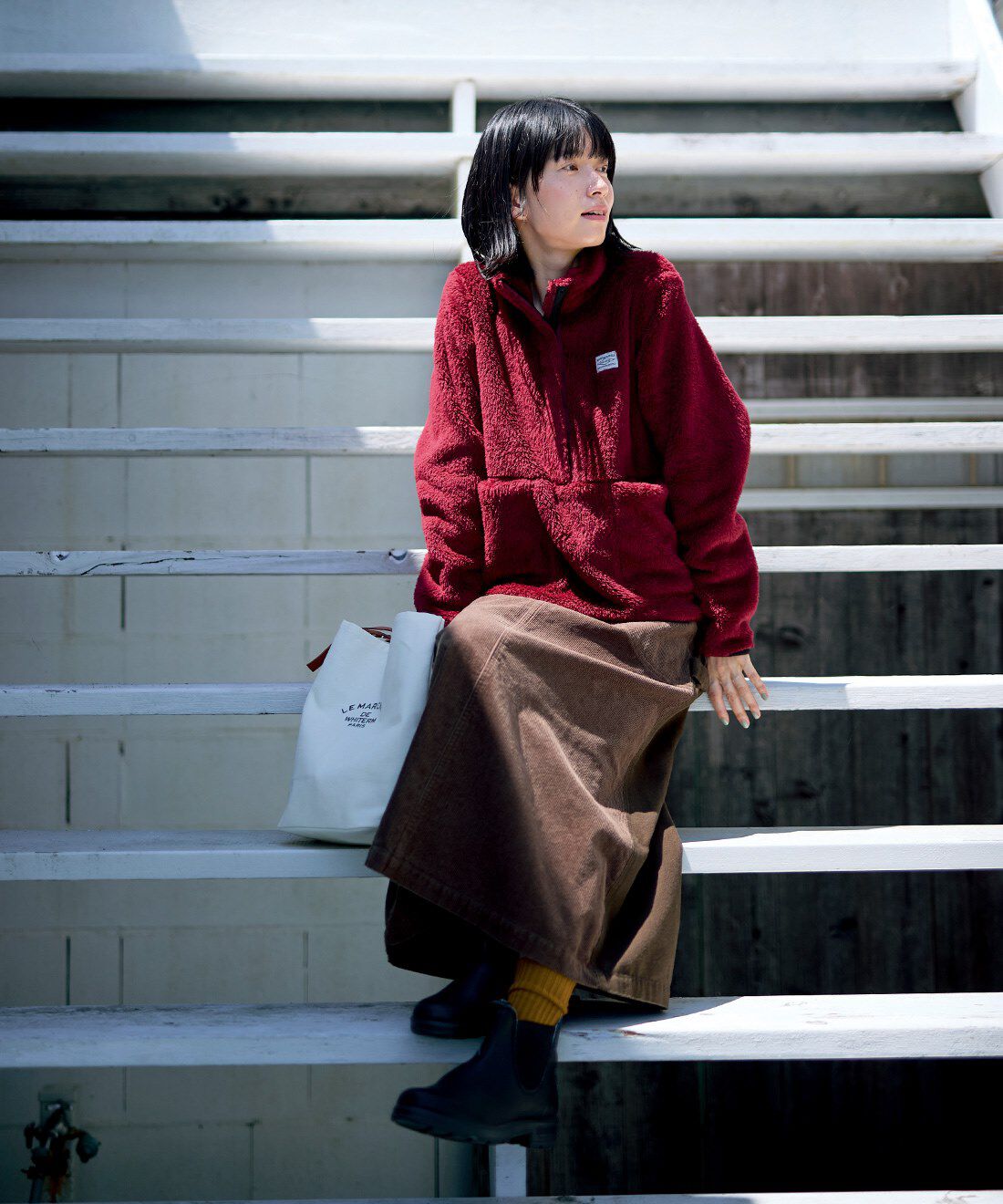 Sunny clouds|サニークラウズ　キャンバス天スカート〈レディース〉茶