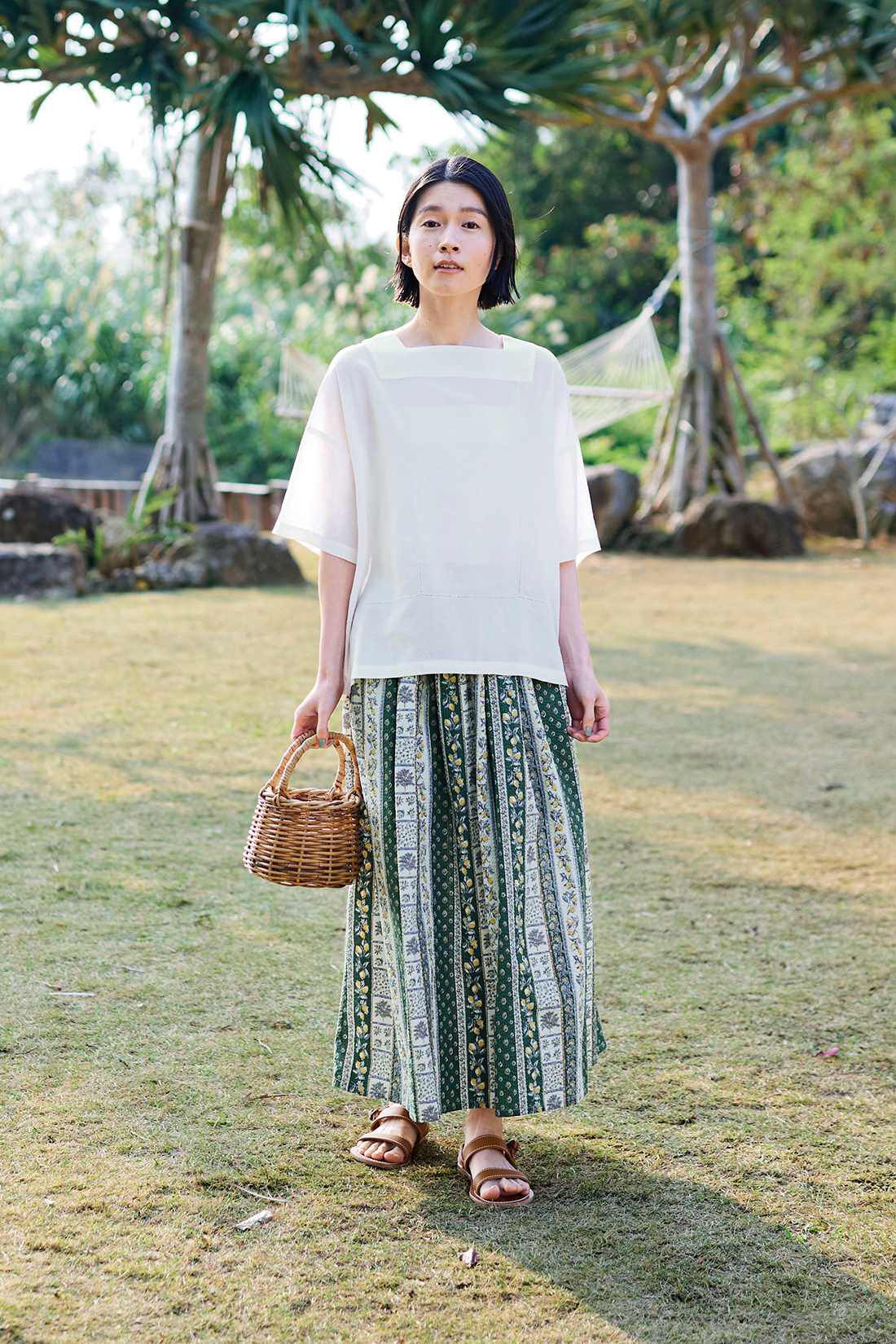 Sunny clouds［サニークラウズ］|サニークラウズ　ピコ刺しゅうトップスの会〈レディース〉|身長162cm/トップスMサイズ/ボトムスMサイズ