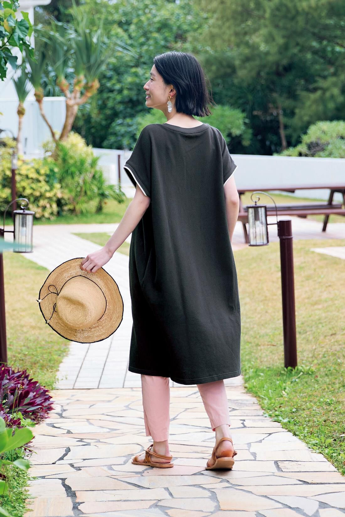 Sunny clouds|サニークラウズ　ほどゆるチノンス〈レディース〉ピンク色|身長162cm/トップスMサイズ/ボトムスMサイズ