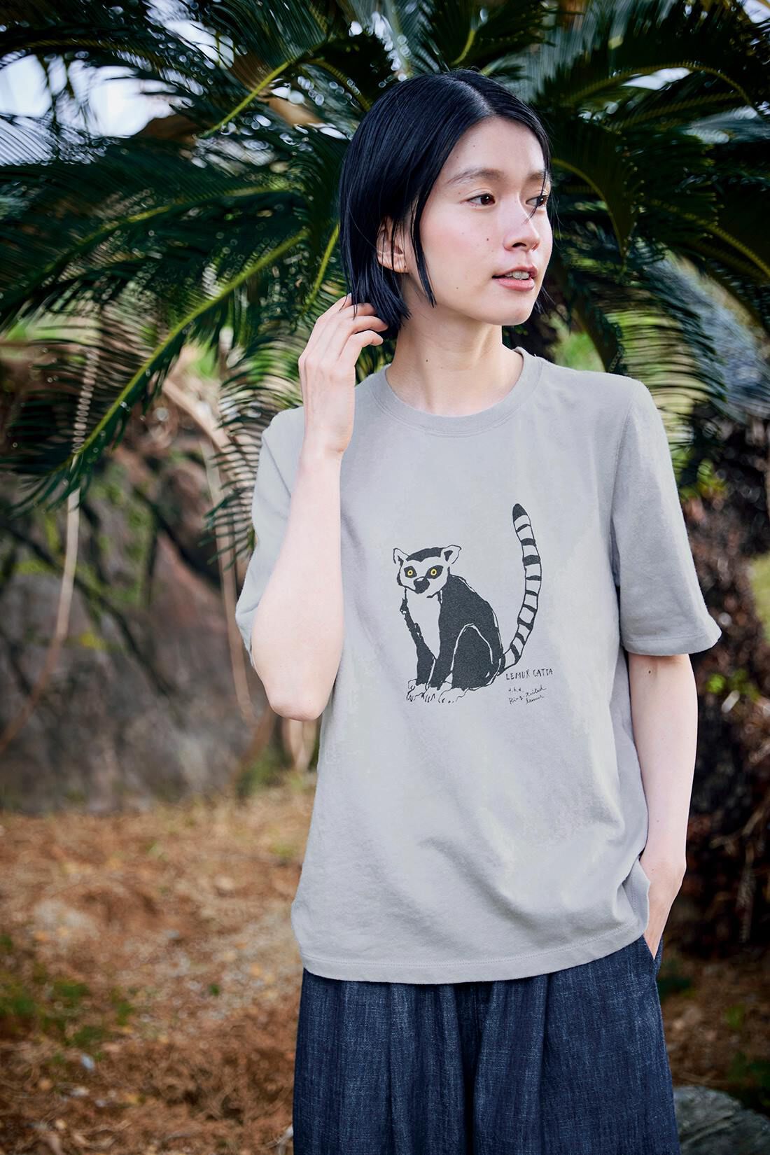 Sunny clouds|サニークラウズ　ワオキツネザルTシャツ〈レディース〉|身長162cm/トップスMサイズ/ボトムスMサイズ