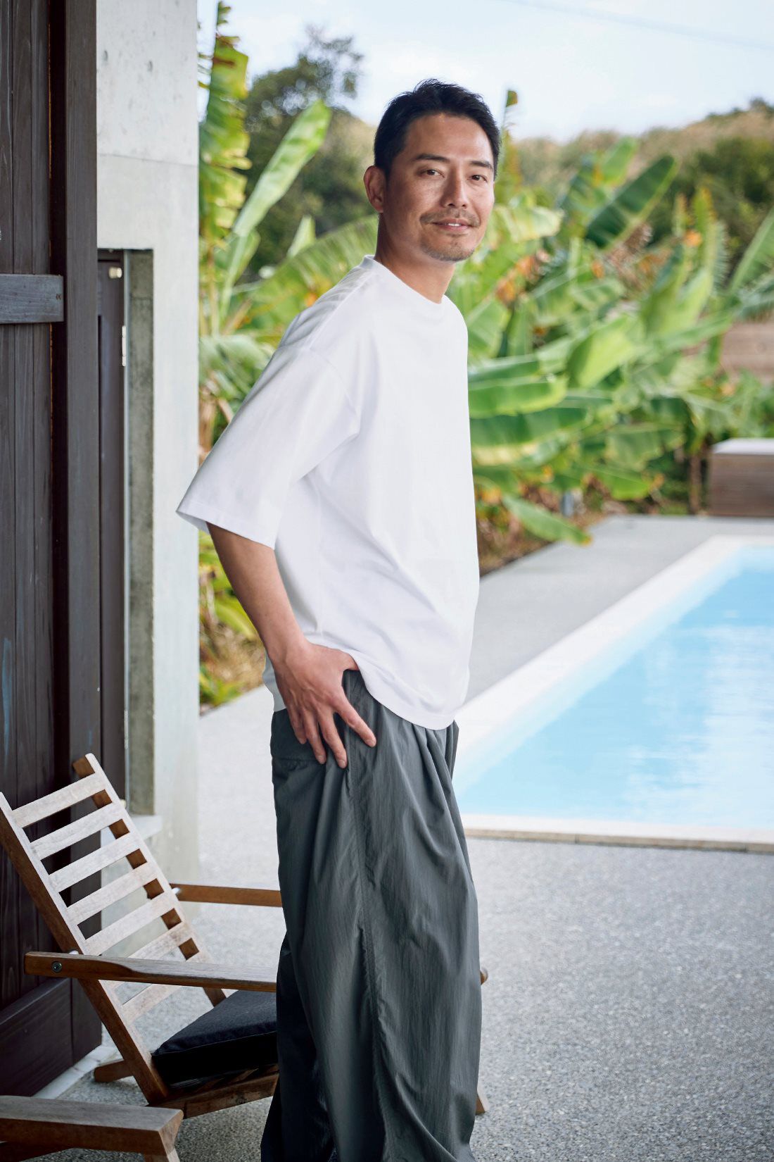 Sunny clouds|サニークラウズ　ビューティフルデイTシャツの会〈メンズ〉|身長184cm/トップスLサイズ/ボトムスLサイズ