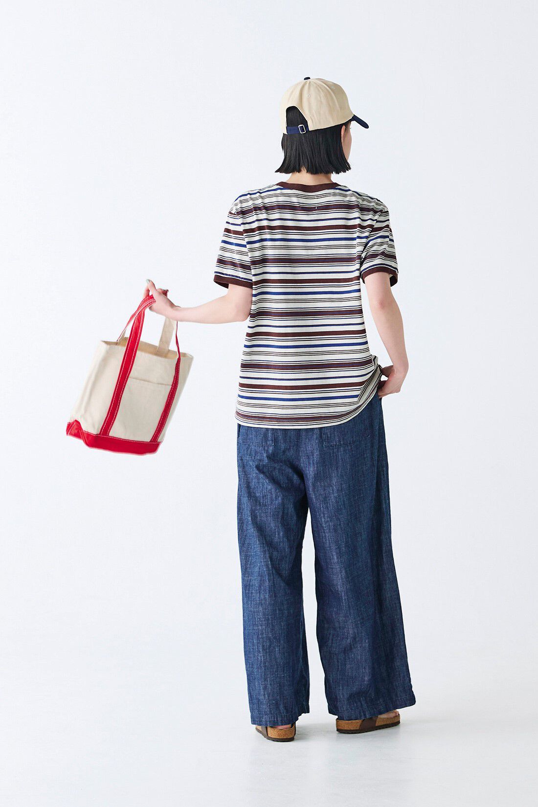 Sunny clouds|サニークラウズ　feat. mii 　マルチなボーダーTシャツ〈レディース〉|身長162cm/トップスMサイズ/ボトムスMサイズ