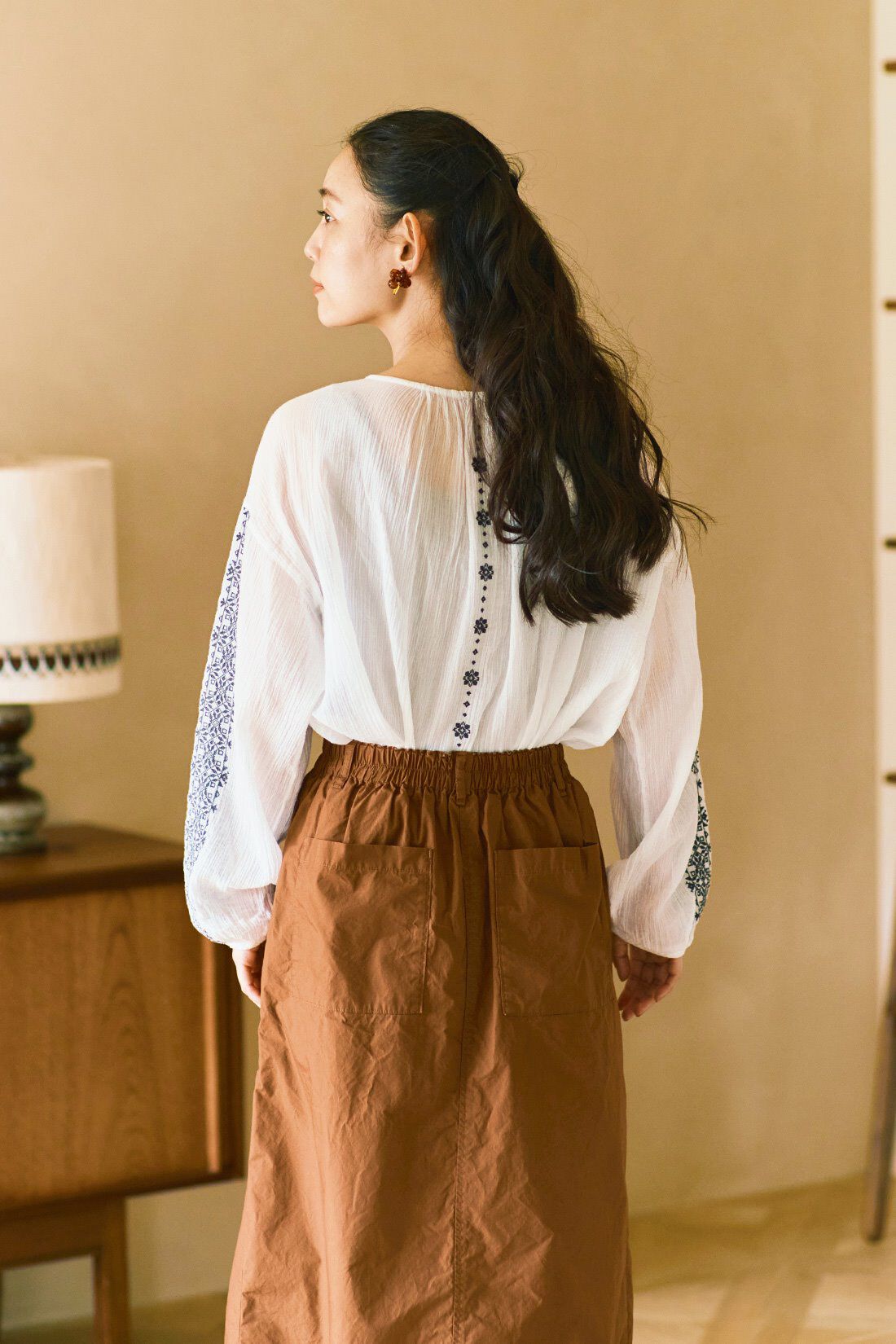 and myera|and myera アンティーク刺しゅうブラウス