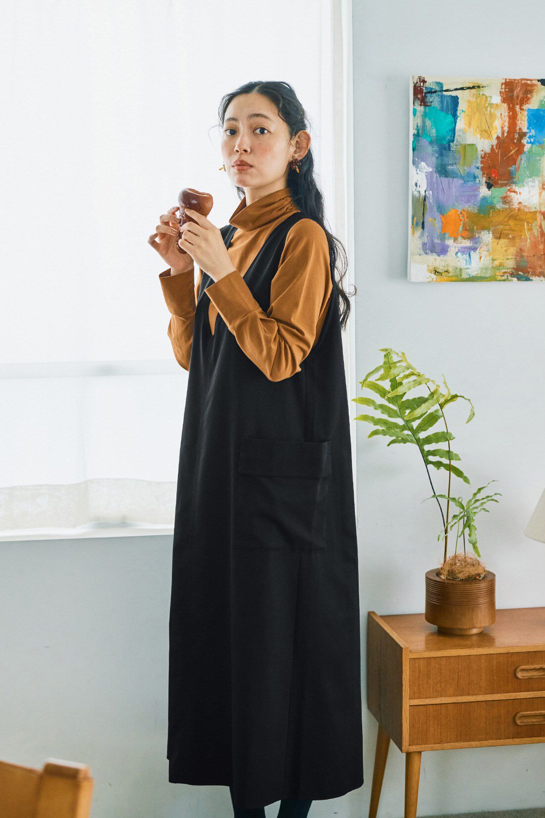 and myera|and myera 大人のエプロンワンピース