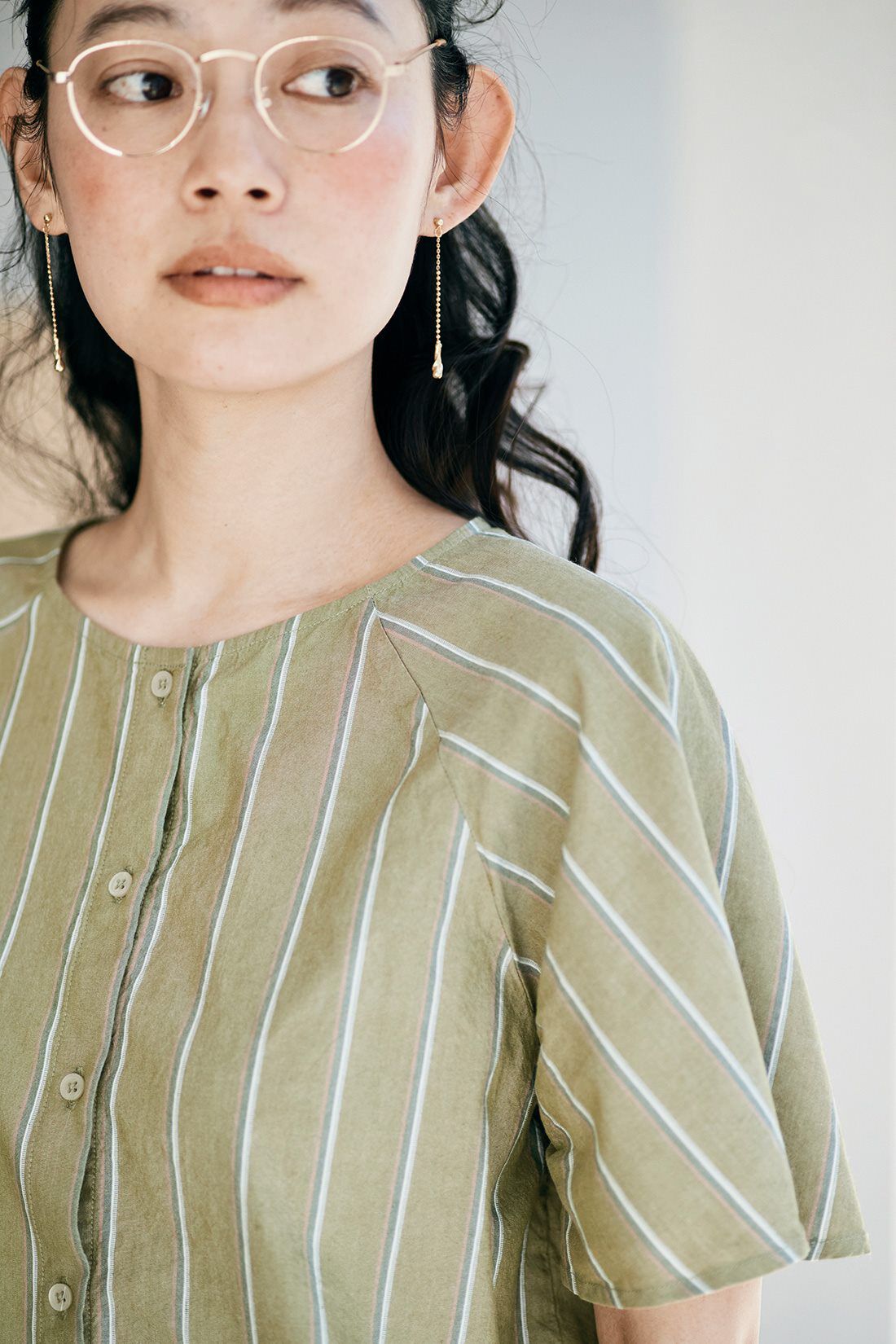 and myera|and myera ストライプなラグランシャツの会