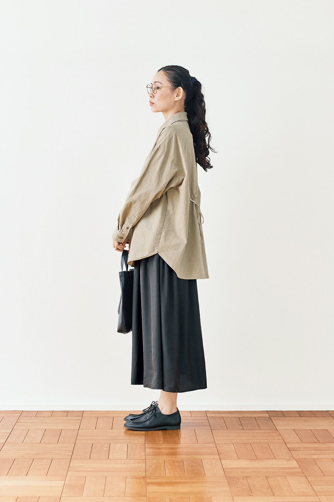 and myera|and myera そよぐスカート〈チャコール〉