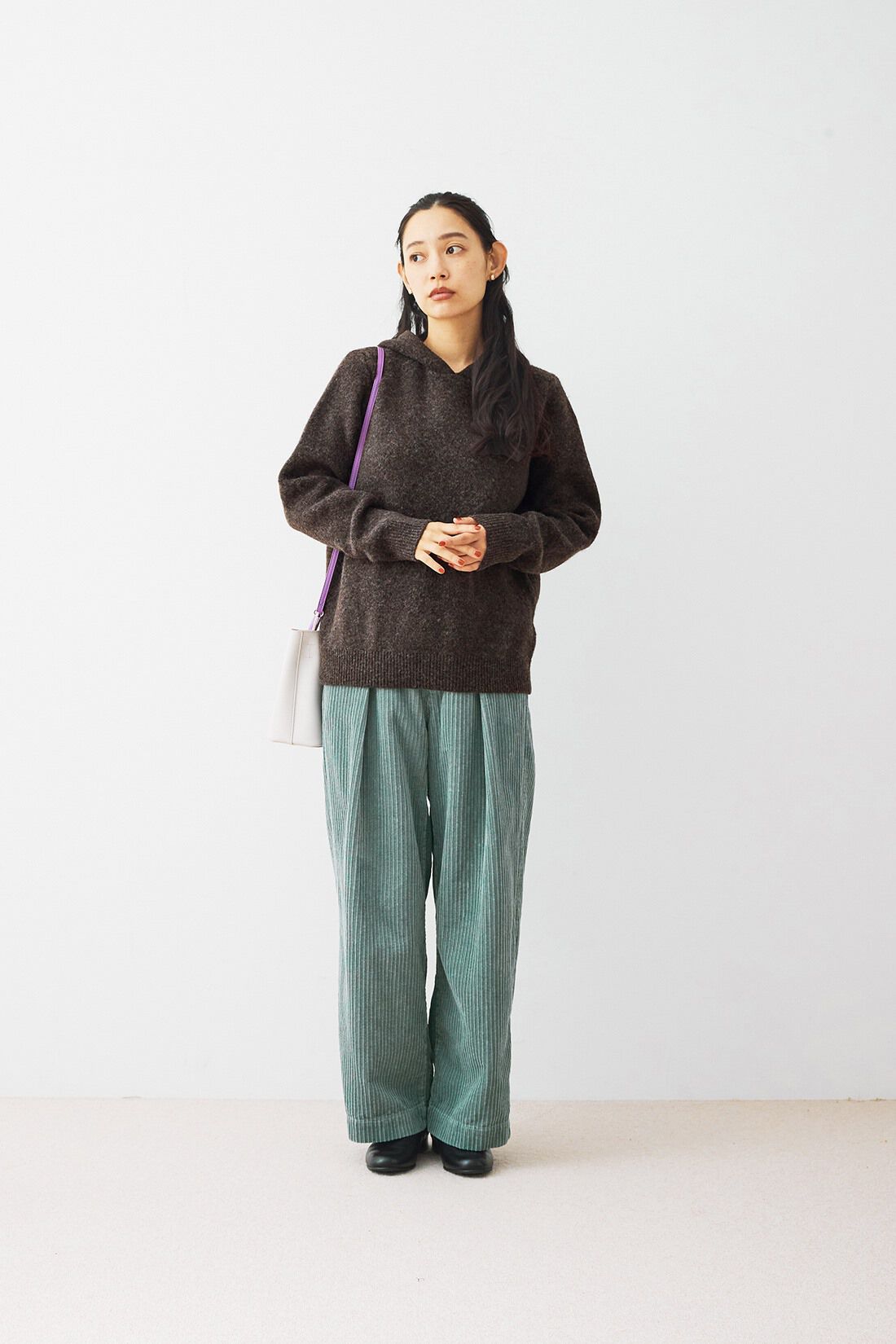 and myera|and myera 毛布のようなパーカー〈茶色〉