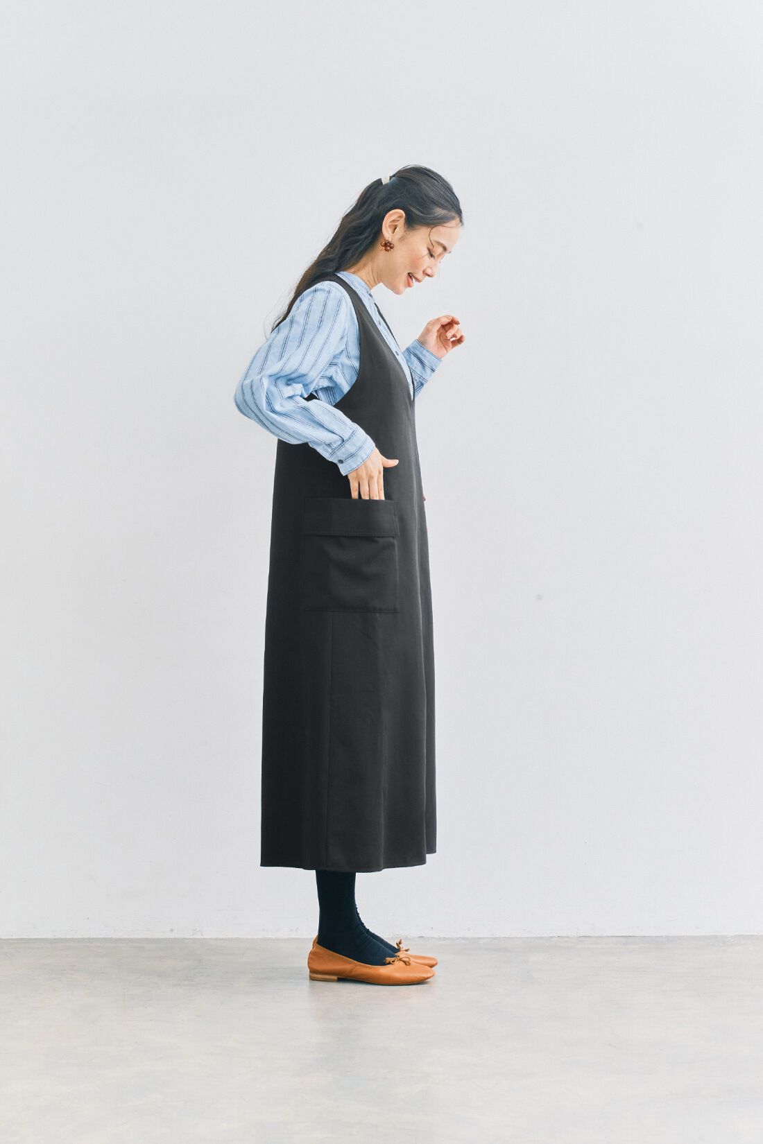 and myera|and myera 大人のエプロンワンピース