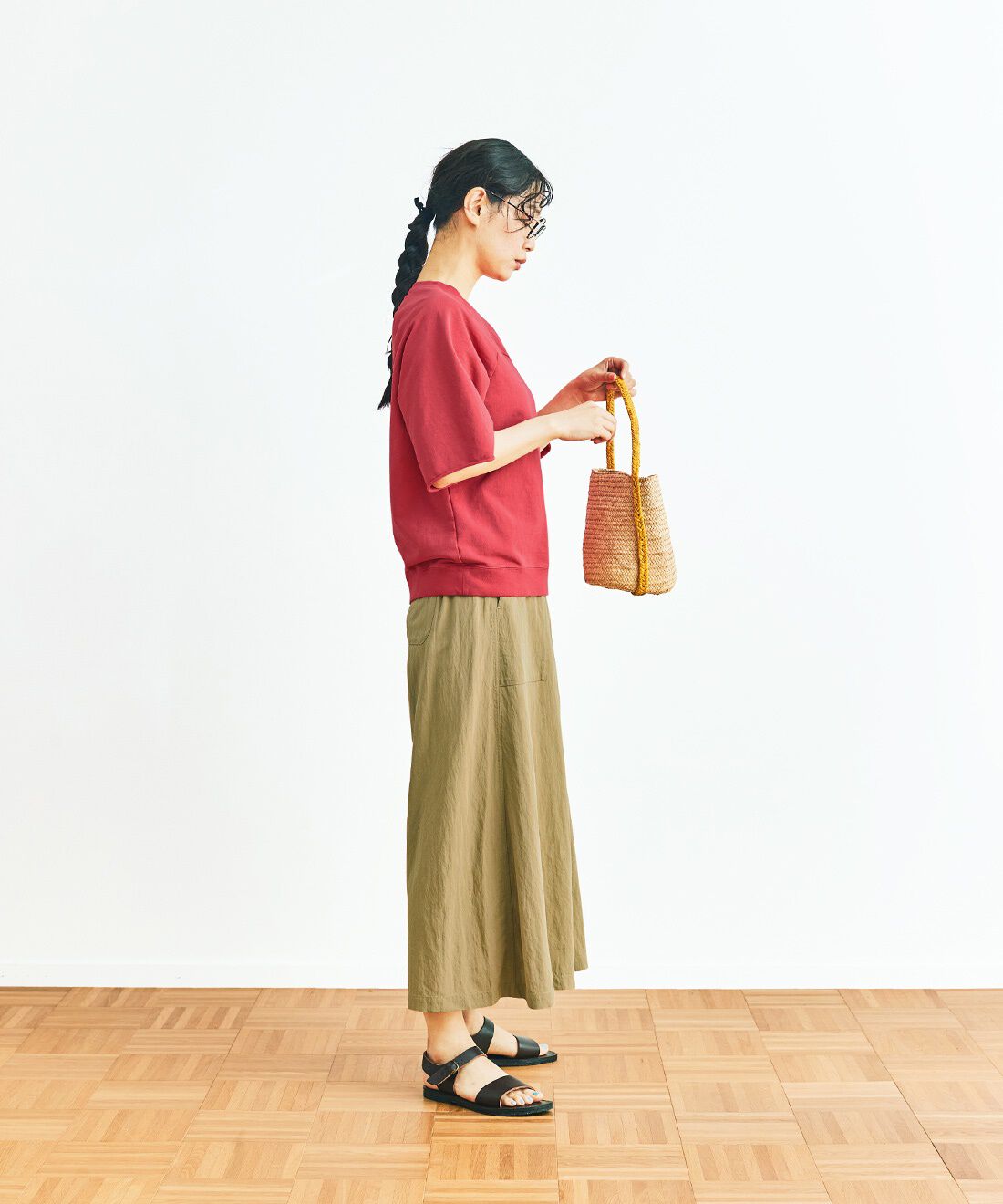 and myera|and myera 巻き風キュロパン〈ベージュ〉