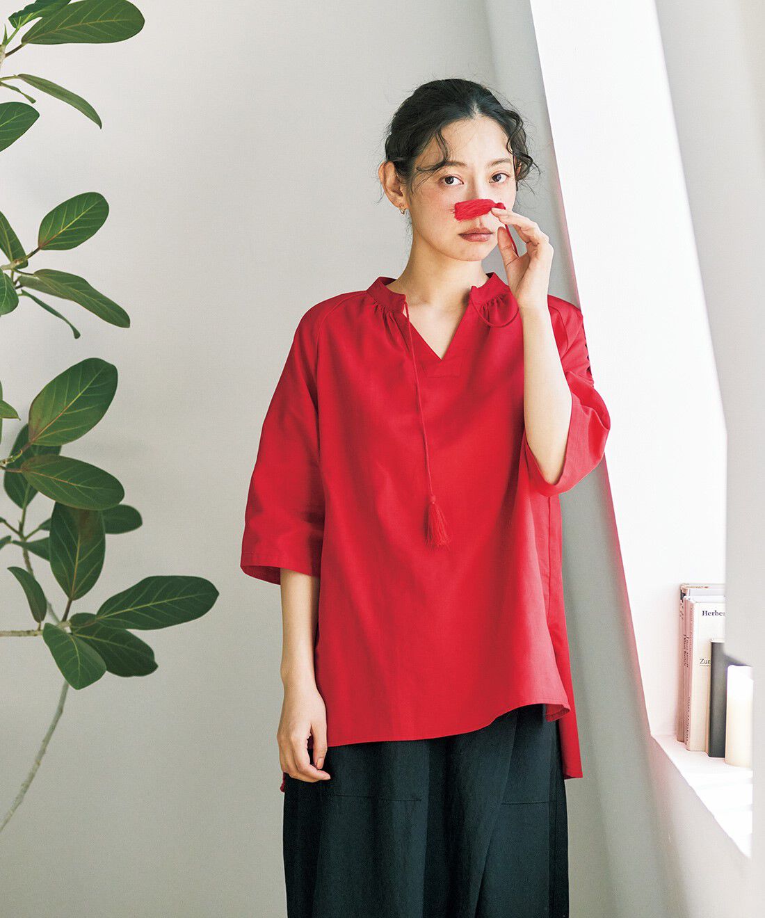 and myera|and myera タッセルブラウスの会