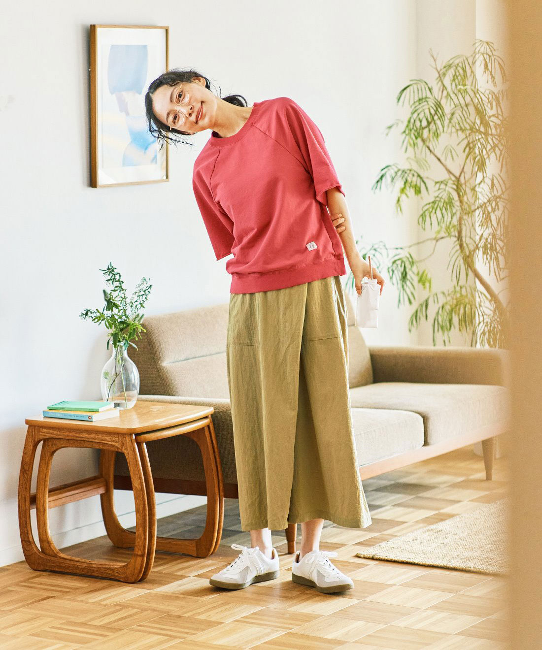 and myera|and myera 巻き風キュロパン〈ベージュ〉
